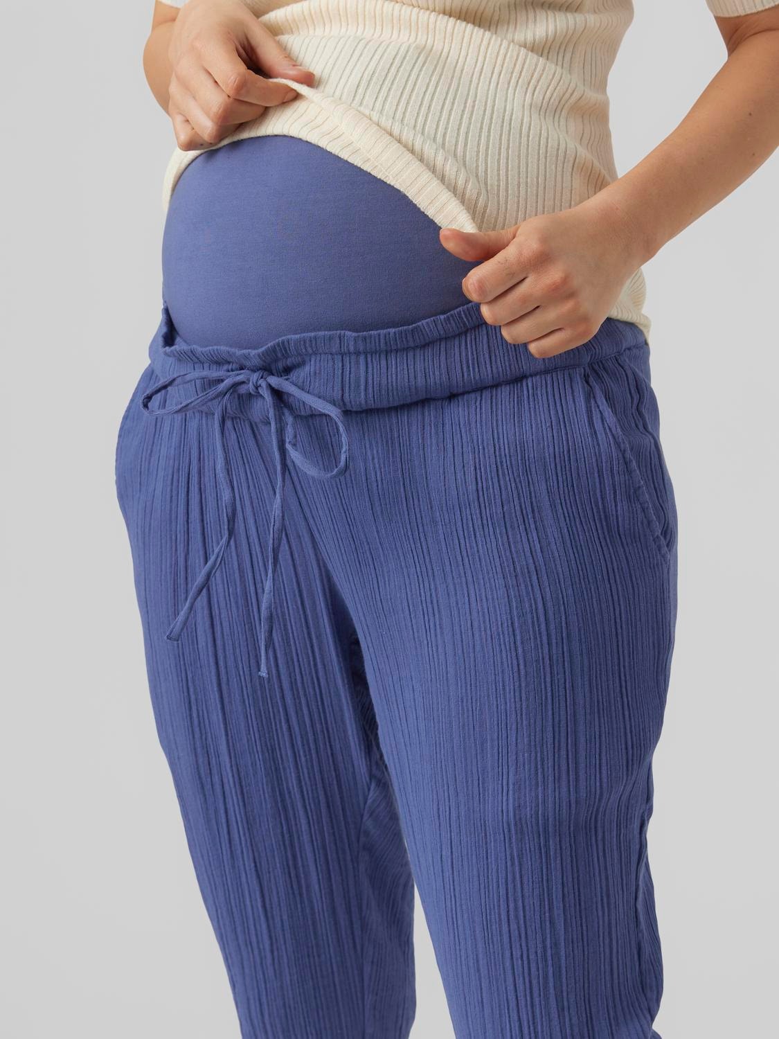 MAMA.LICIOUS Regular Fit Regular waist Trousers -True Navy - 20015450