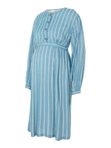 MAMA.LICIOUS Krój regularny Okragly dekolt Sukienka -Blue Heaven - 20015506