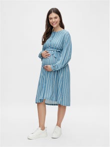 MAMA.LICIOUS Robes Regular Fit Col rond -Blue Heaven - 20015506