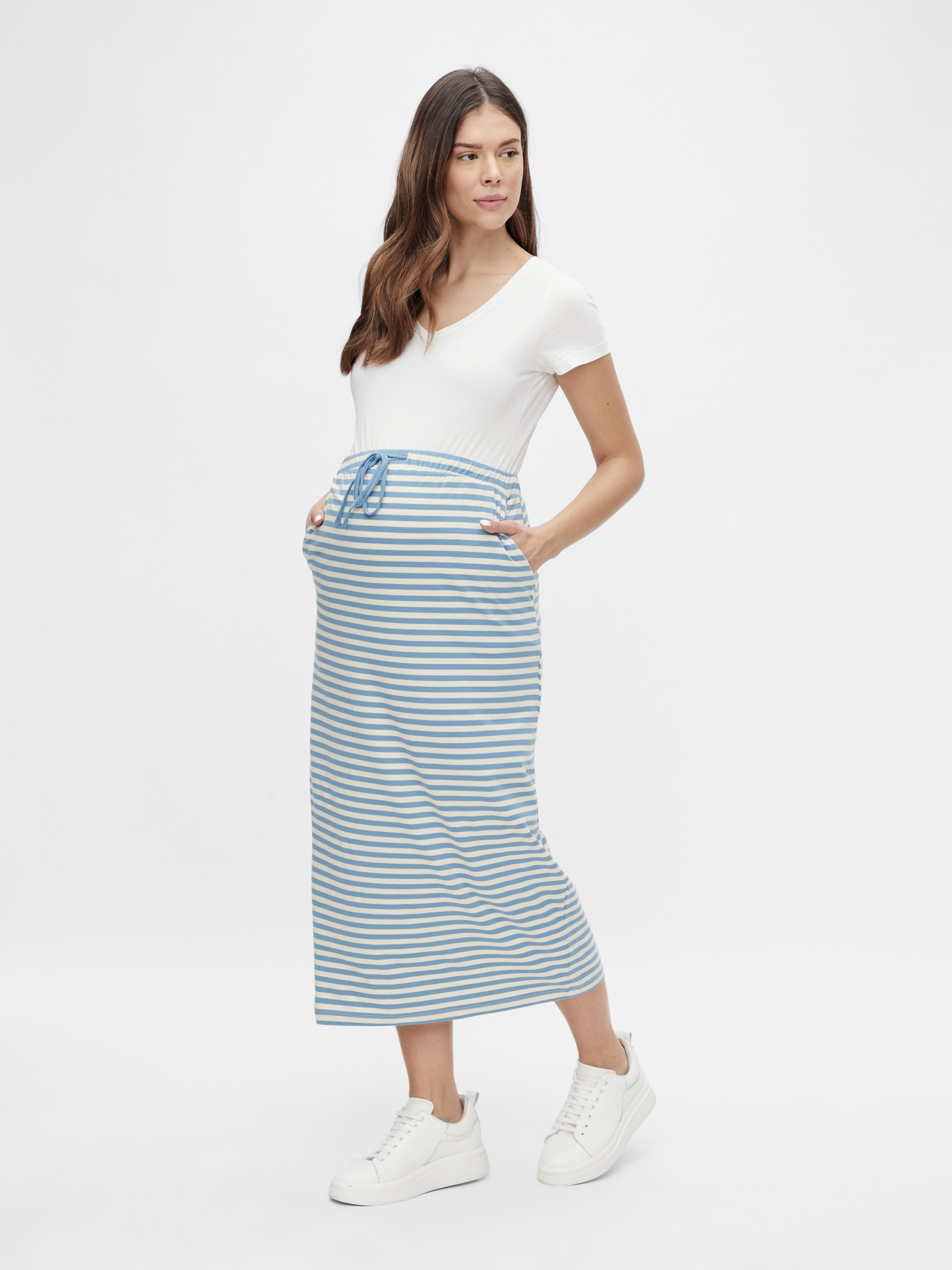 Striped maternity hotsell maxi skirt