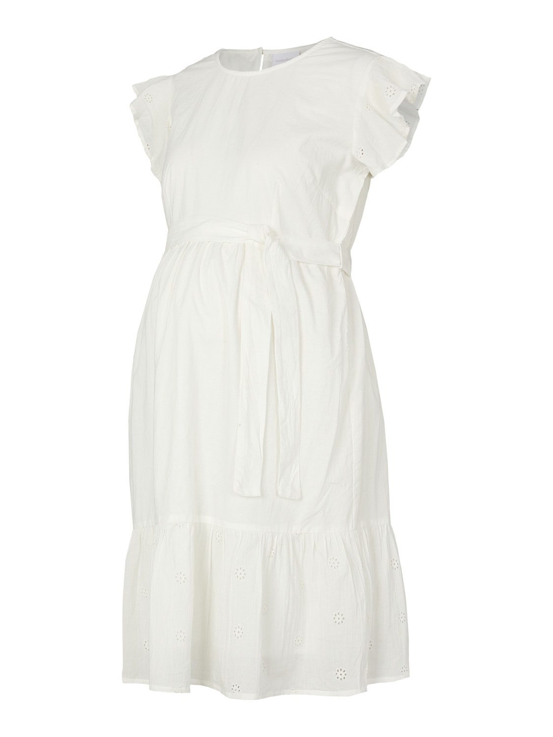 MAMA.LICIOUS Krój regularny Okragly dekolt Sukienka -Bright White - 20015697