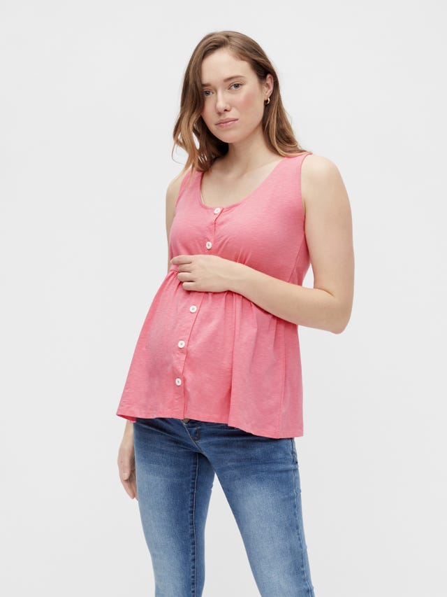 MAMALICIOUS women's maternity shirt with concealed nursing function,  short-sleeved summer shirt 97849269 Khaki