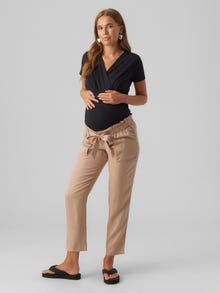 MAMA.LICIOUS Maternity-trousers -Warm Taupe - 20015750