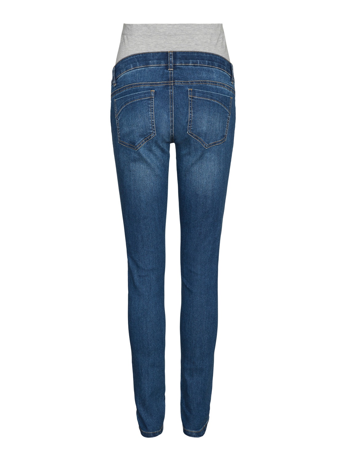 MAMA.LICIOUS Krój slim Jeans -Medium Blue Denim - 20015859