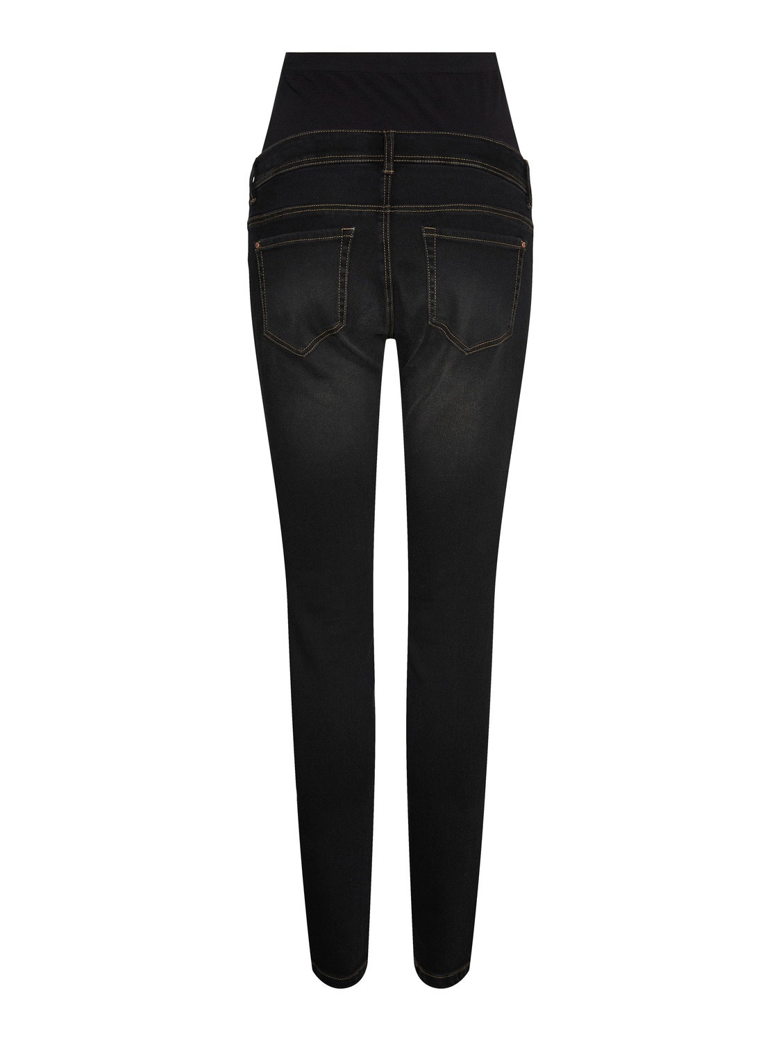 MAMA.LICIOUS Krój slim Jeans -Black Denim - 20015900