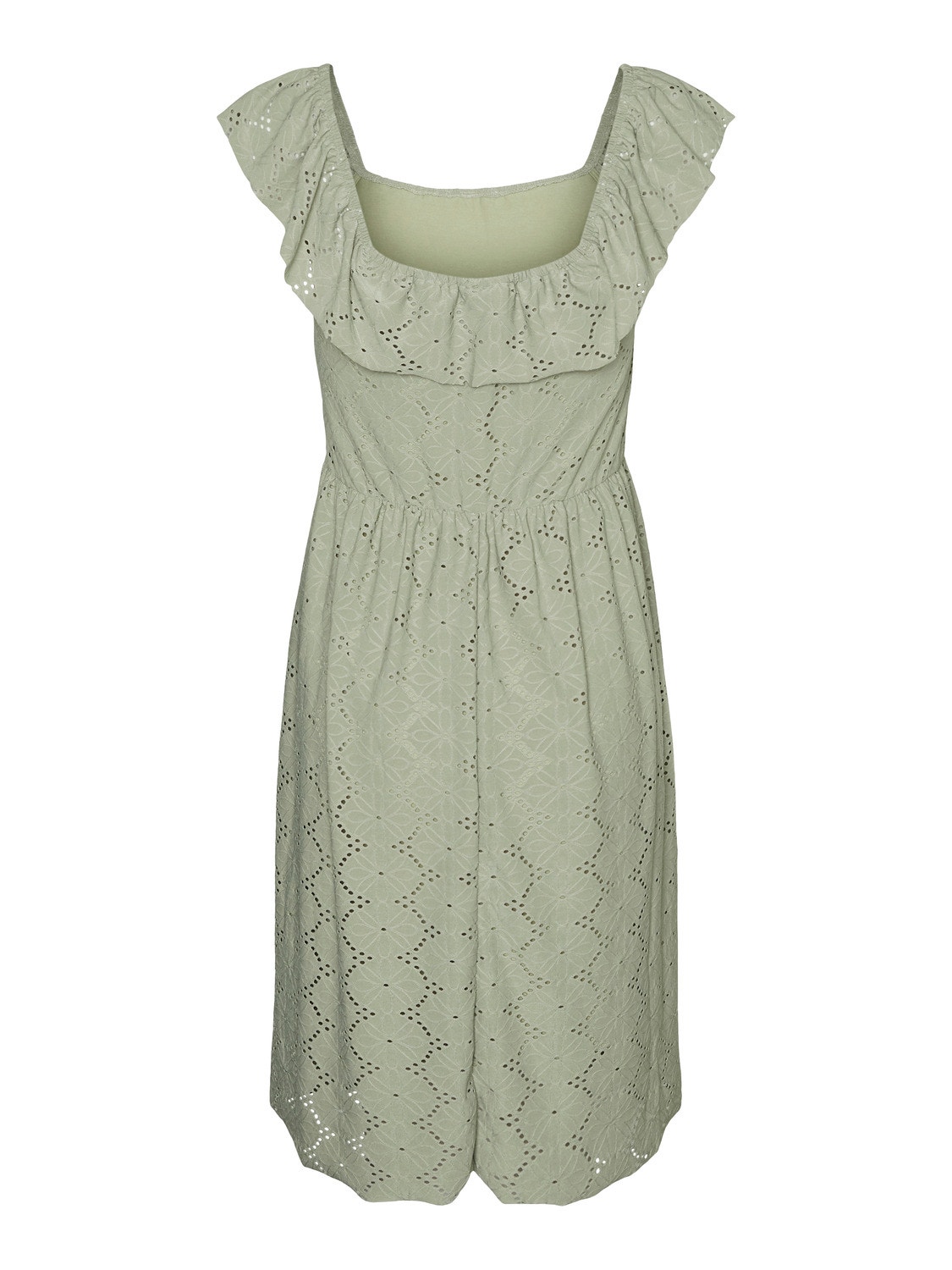 MAMA.LICIOUS Krój regularny Kwadratowy dekolt Sukienka -Desert Sage - 20015974