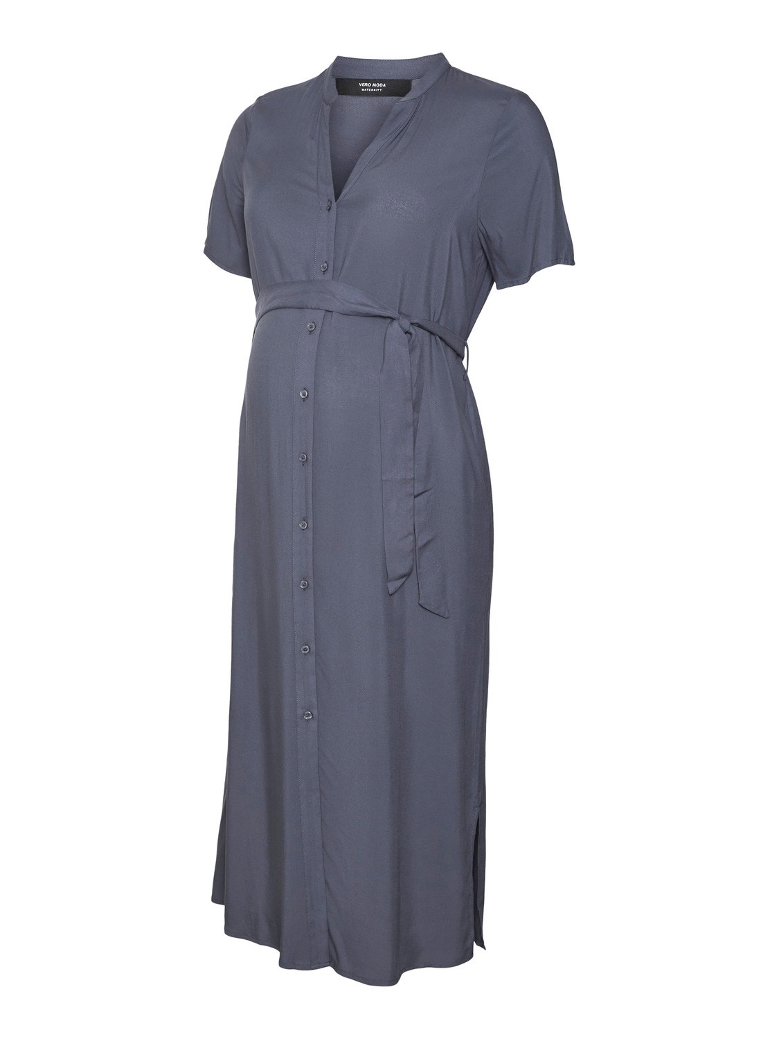 MAMA.LICIOUS Robe midi Regular Fit Col mao -Ombre Blue - 20015978