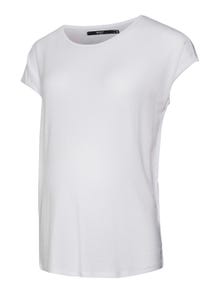 MAMA.LICIOUS Regular fit O-pääntie T-paidat -Bright White - 20015985