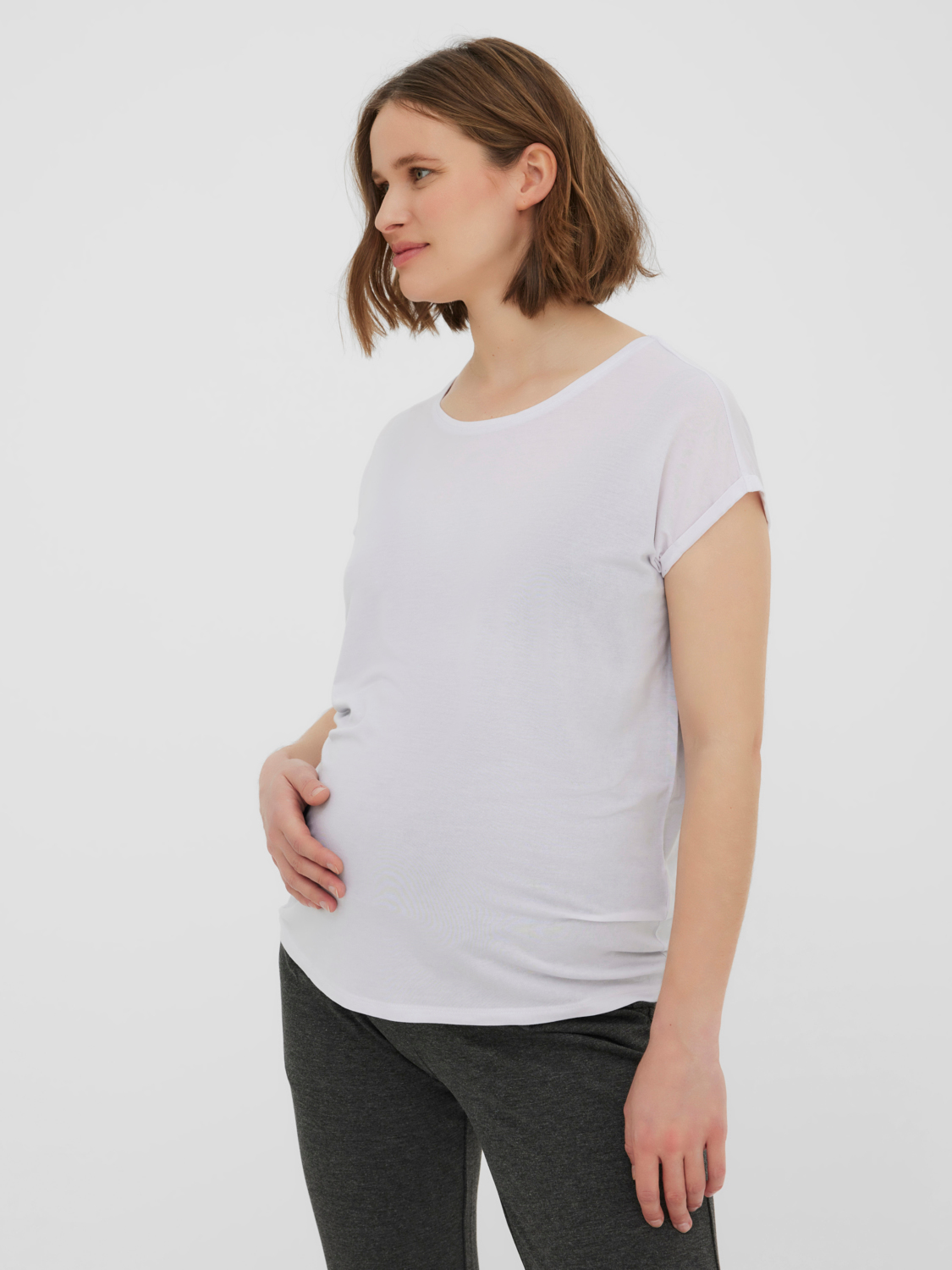 MAMA.LICIOUS Maternity-t-shirt  -Bright White - 20015985
