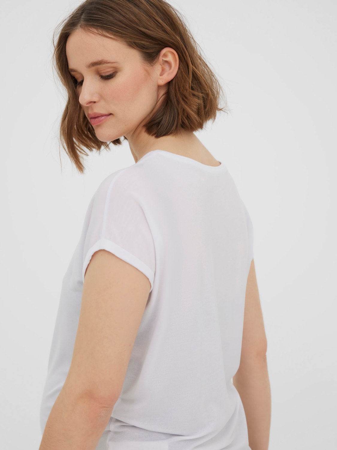 MAMA.LICIOUS Regular fit O-pääntie T-paidat -Bright White - 20015985