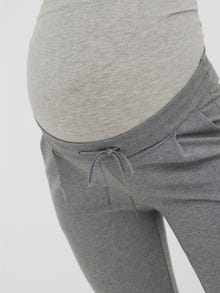 MAMA.LICIOUS Luzno dopasowane Spodnie -Medium Grey Melange - 20015988