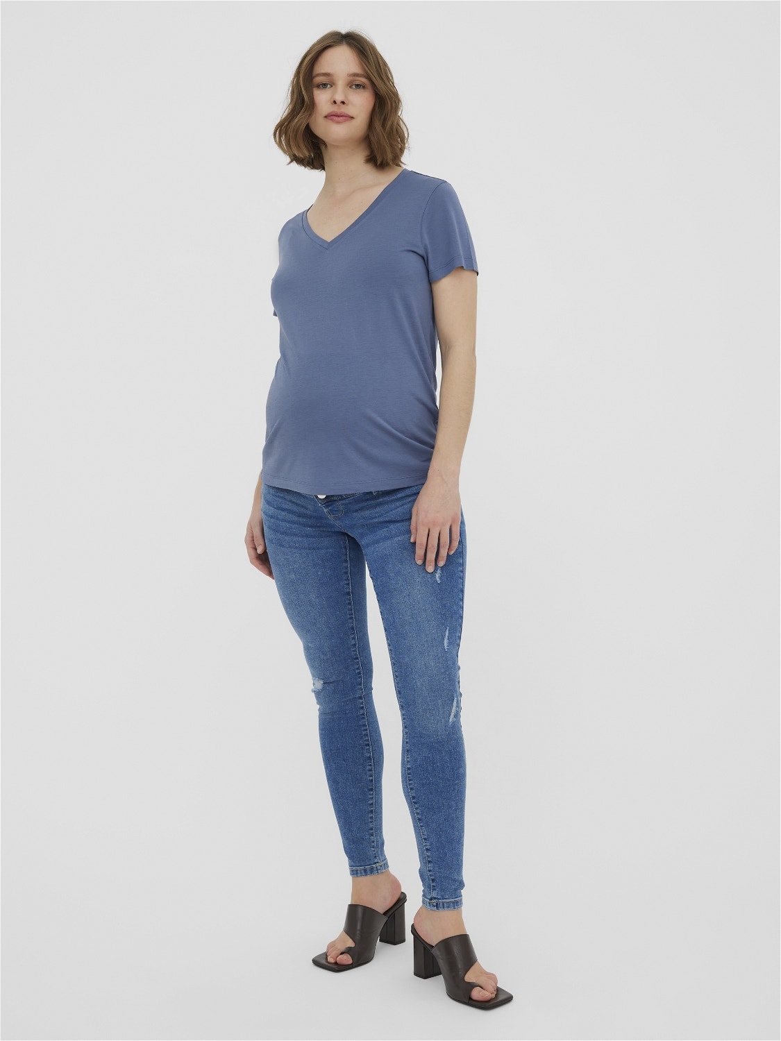 MAMA.LICIOUS Krój skinny Jeans -Medium Blue Denim - 20016015