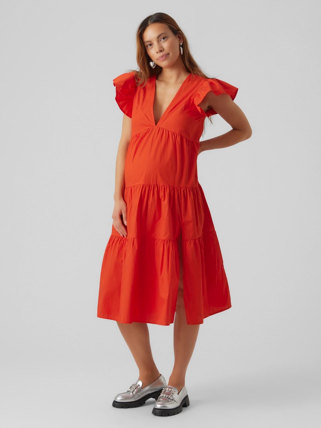 MAMA.LICIOUS vente-kjole -Spicy Orange - 20016026