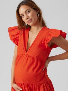 MAMA.LICIOUS Mamma-kjole -Spicy Orange - 20016026