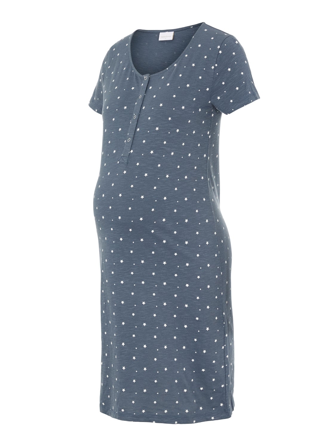 Mamalicious Maternity star print nightdress with nursing function in  charcoal grey