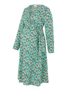 MAMA.LICIOUS Robes Regular Fit Col en V -Ming Green - 20016234