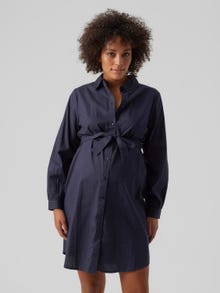 MAMA.LICIOUS Robes Regular Fit Col chemise Poignets boutonnés Manches classiques -Parisian Night - 20016270