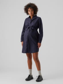 MAMA.LICIOUS Robes Regular Fit Col chemise Poignets boutonnés Manches classiques -Parisian Night - 20016270