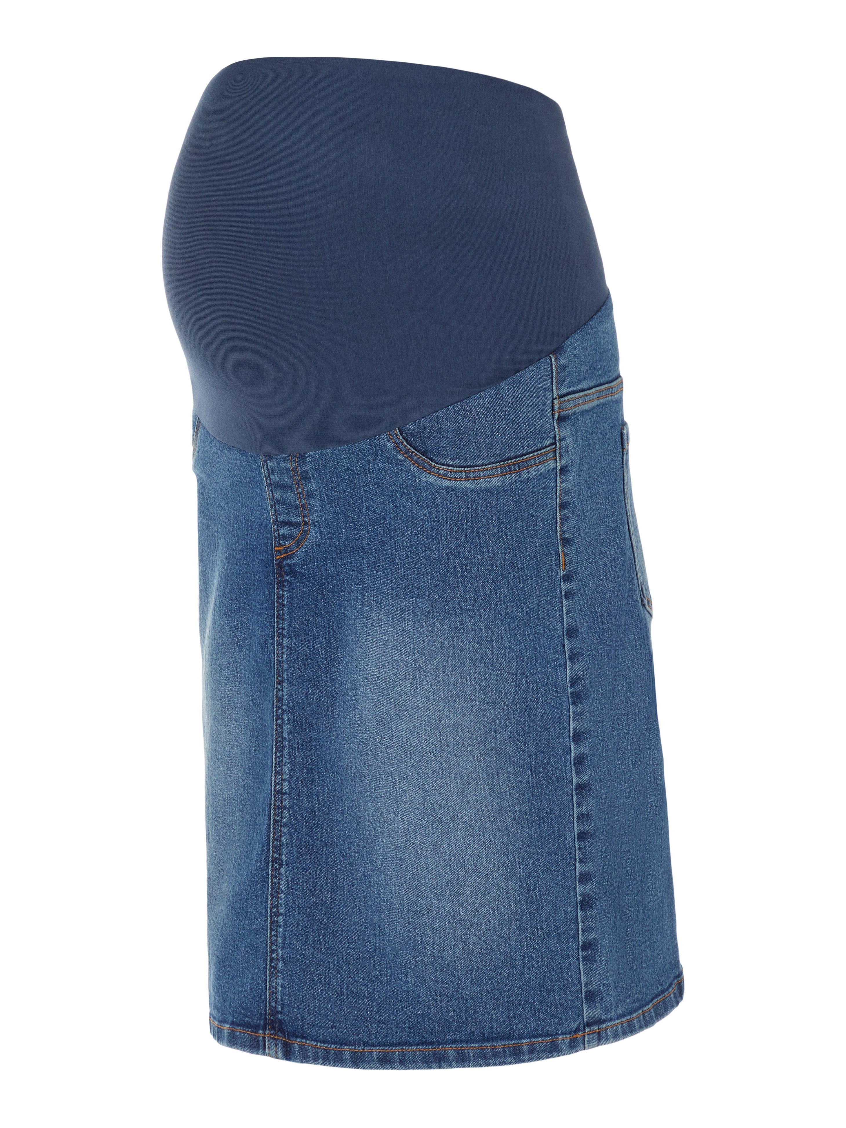 Blue jean 2024 maternity skirt