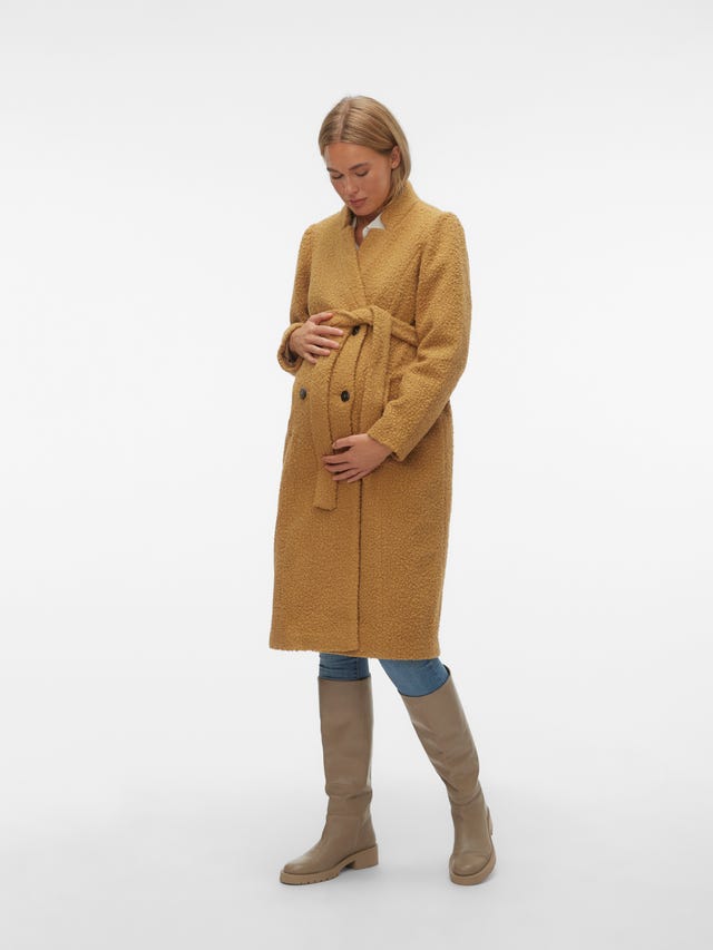 Mamalicious Maternity padded combi coat in khaki