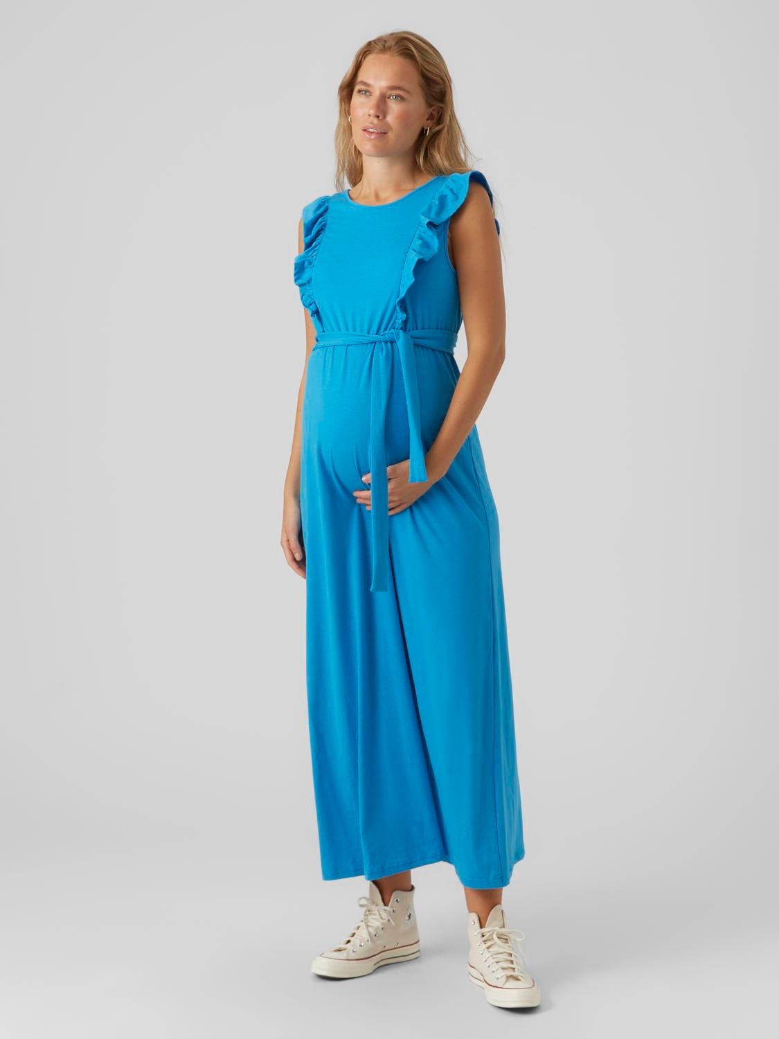 MAMA.LICIOUS Robes Regular Fit Col rond -Dresden Blue - 20016333
