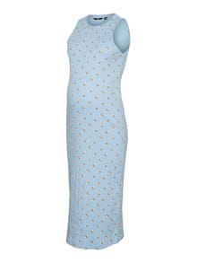 MAMA.LICIOUS Krój slim Okragly dekolt Sukienka -Blue Bell - 20016381