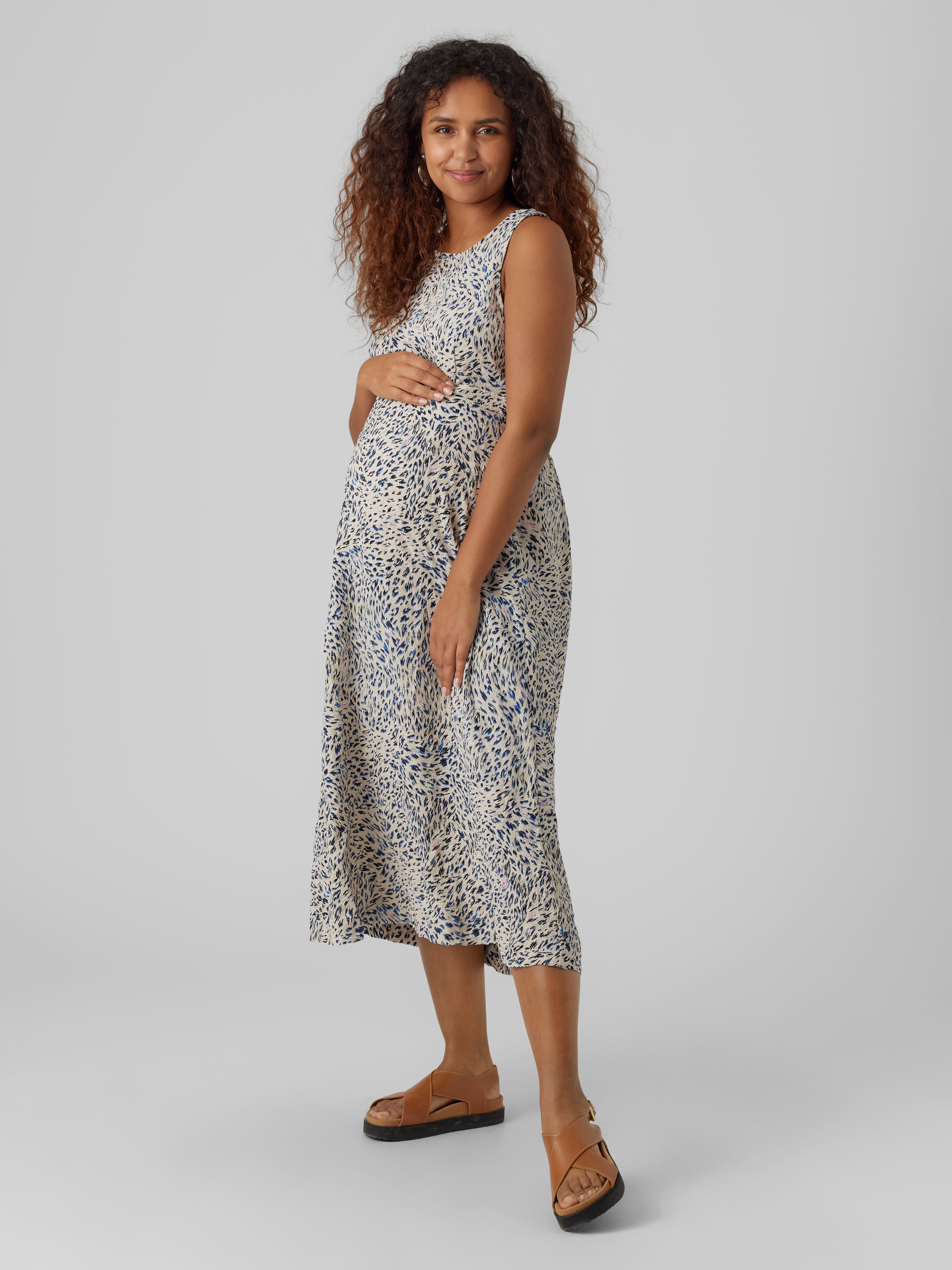 VMMNEMI Maternity Dress Light Grey MAMA.LICIOUS