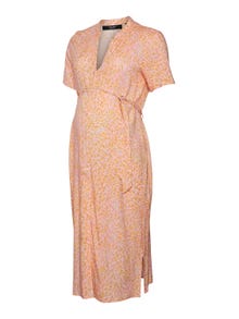 MAMA.LICIOUS Robes Regular Fit Col en V -Prism Pink - 20016419