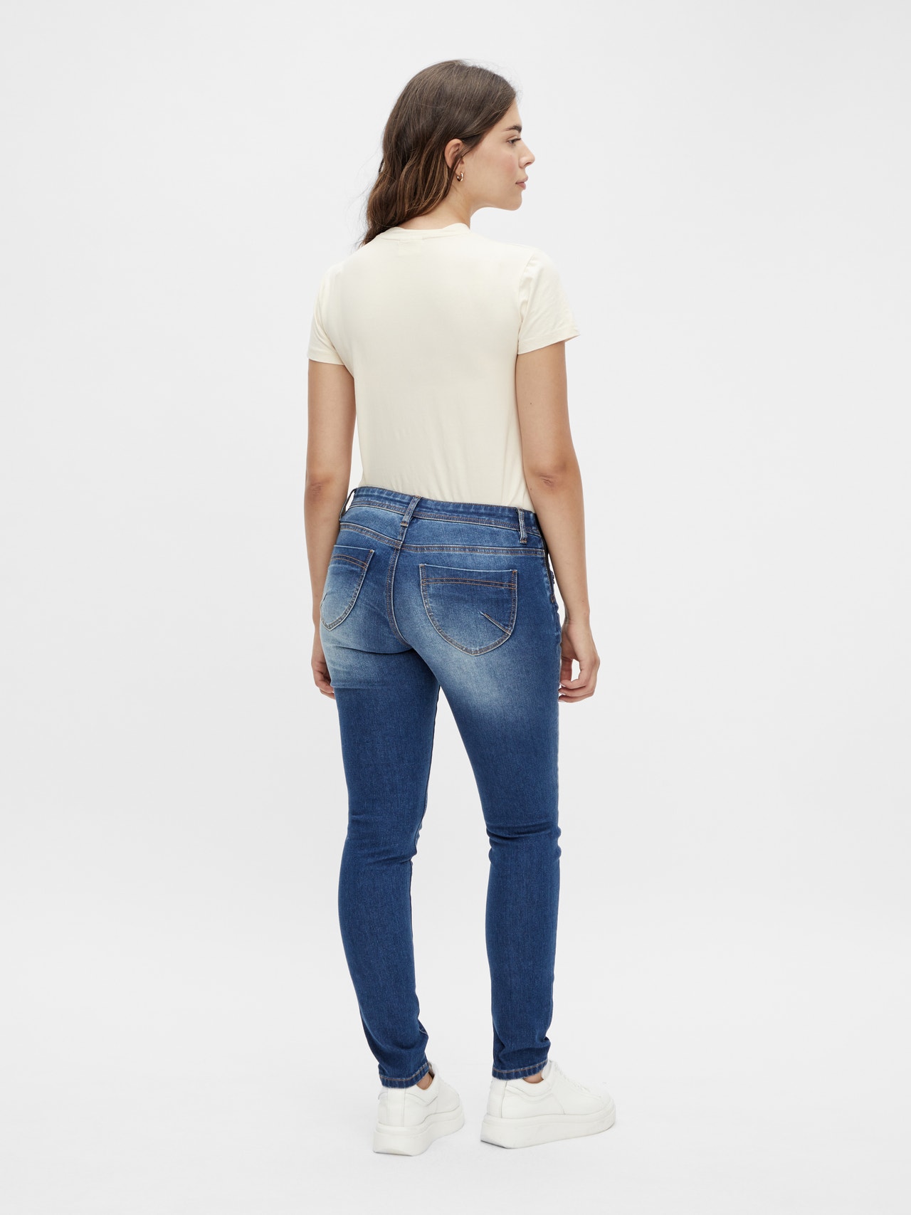 MAMA.LICIOUS Jeans Slim Fit -Medium Blue Denim - 20016422