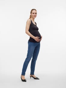 MAMA.LICIOUS Slim fit Erittäin korkea vyötärö Jeggingsit -Medium Blue Denim - 20016535