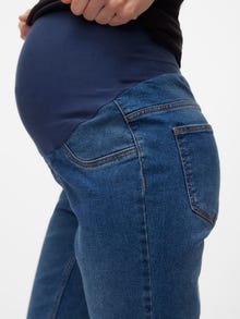 MAMA.LICIOUS Slim fit Erittäin korkea vyötärö Jeggingsit -Medium Blue Denim - 20016535