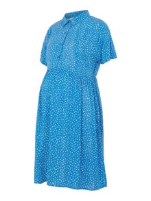 MAMA.LICIOUS Krój regularny Dekolt w serek Sukienka -French Blue - 20016560