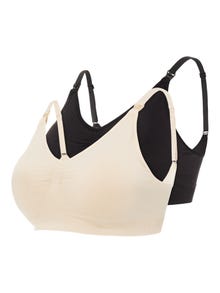 MAMA.LICIOUS MLILJA 2-pack Still-BH -Black - 20016722