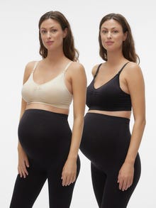 MAMA.LICIOUS MLILJA 2-pack Still-BH -Black - 20016722