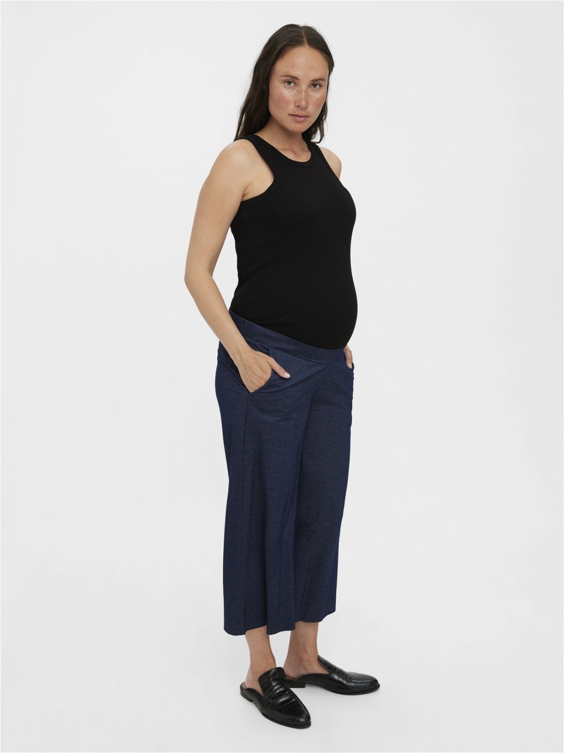 Navy blue best sale maternity work trousers