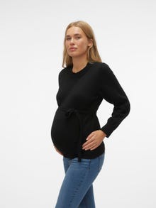 MAMA.LICIOUS Knitted maternity-pullover -Black - 20016864