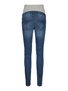 MAMA.LICIOUS Krój slim Jeans -Dark Blue Denim - 20016961