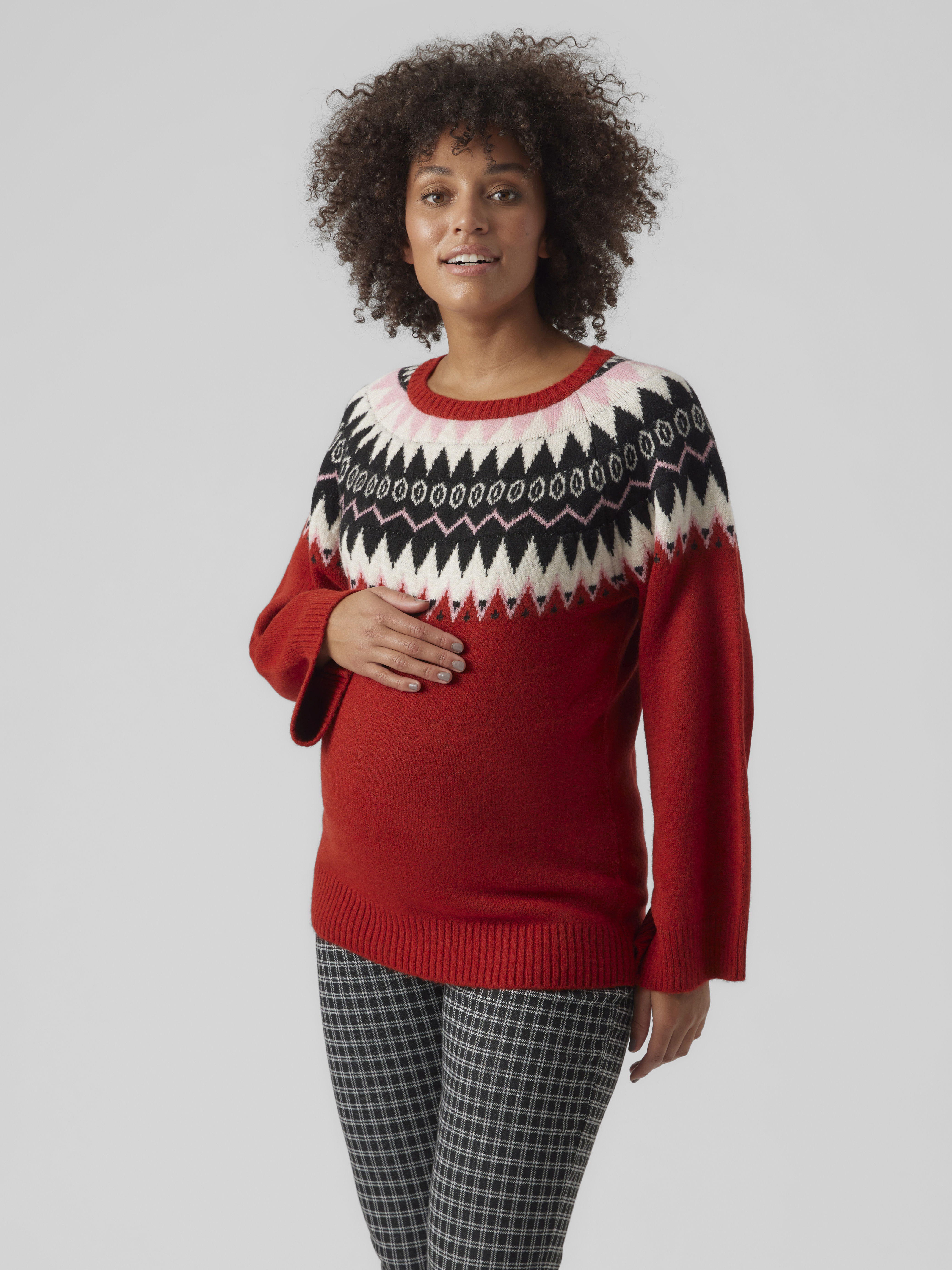 MAMA.LICIOUS Knitted maternity-pullover -High Risk Red - 20016973