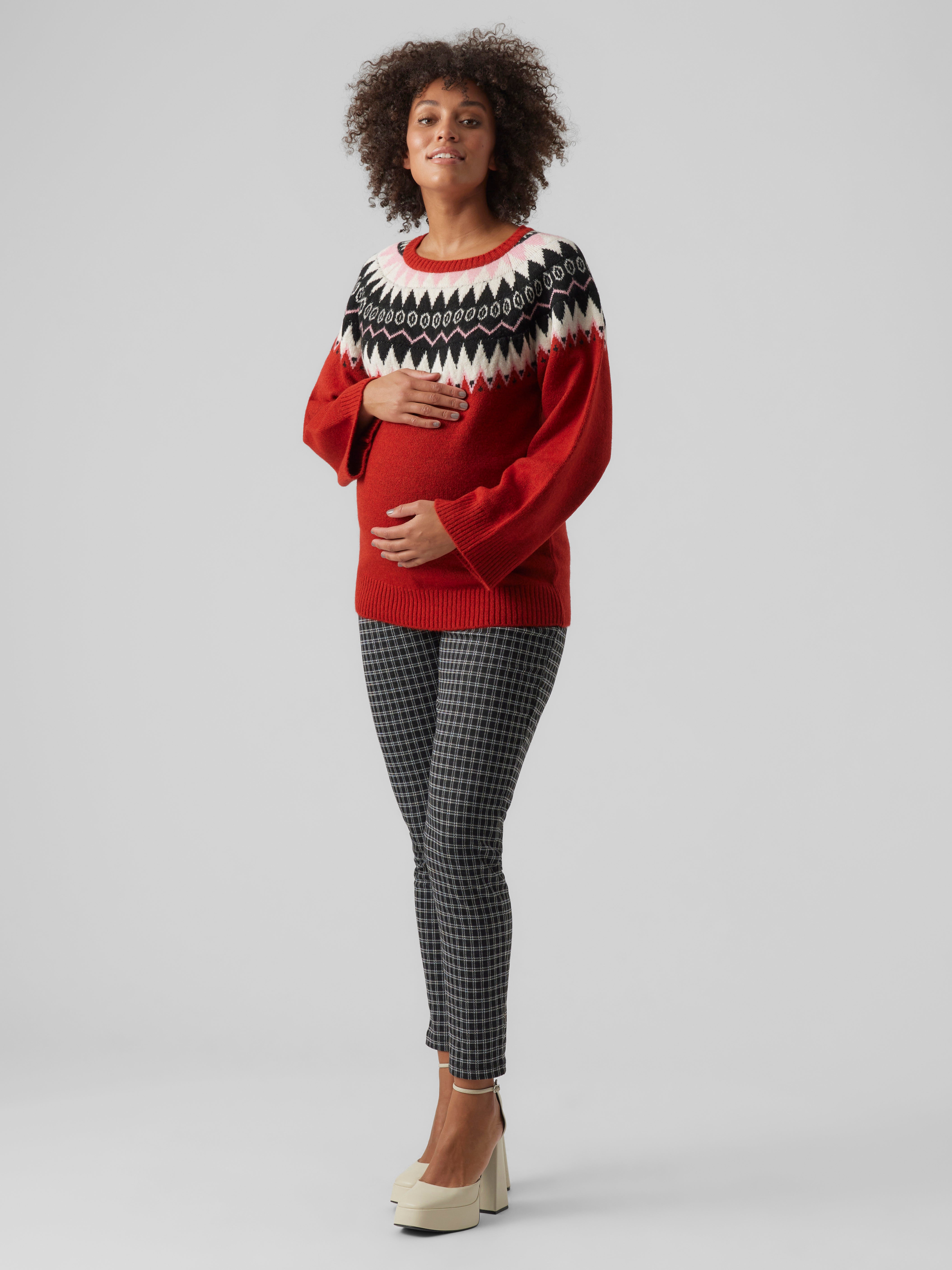 Knitted maternity-pullover