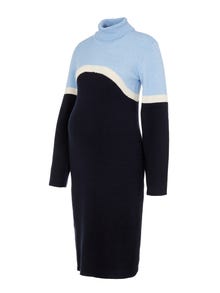 MAMA.LICIOUS Robes Regular Fit Col roulé Poignets côtelés Manches classiques -Placid Blue - 20016981