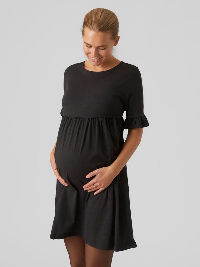 Mamalicious Maternity Alison Navy Mini Dress - Matalan
