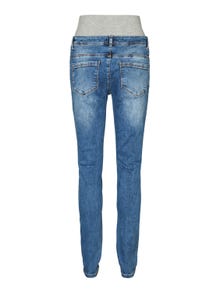 MAMA.LICIOUS Krój slim Jeans -Medium Blue Denim - 20017024
