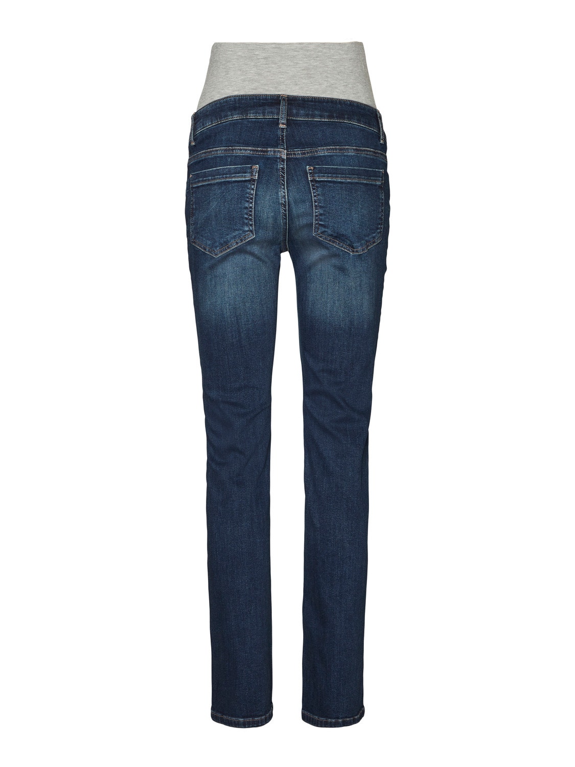MAMA.LICIOUS Krój prosty Jeans -Dark Blue Denim - 20017129