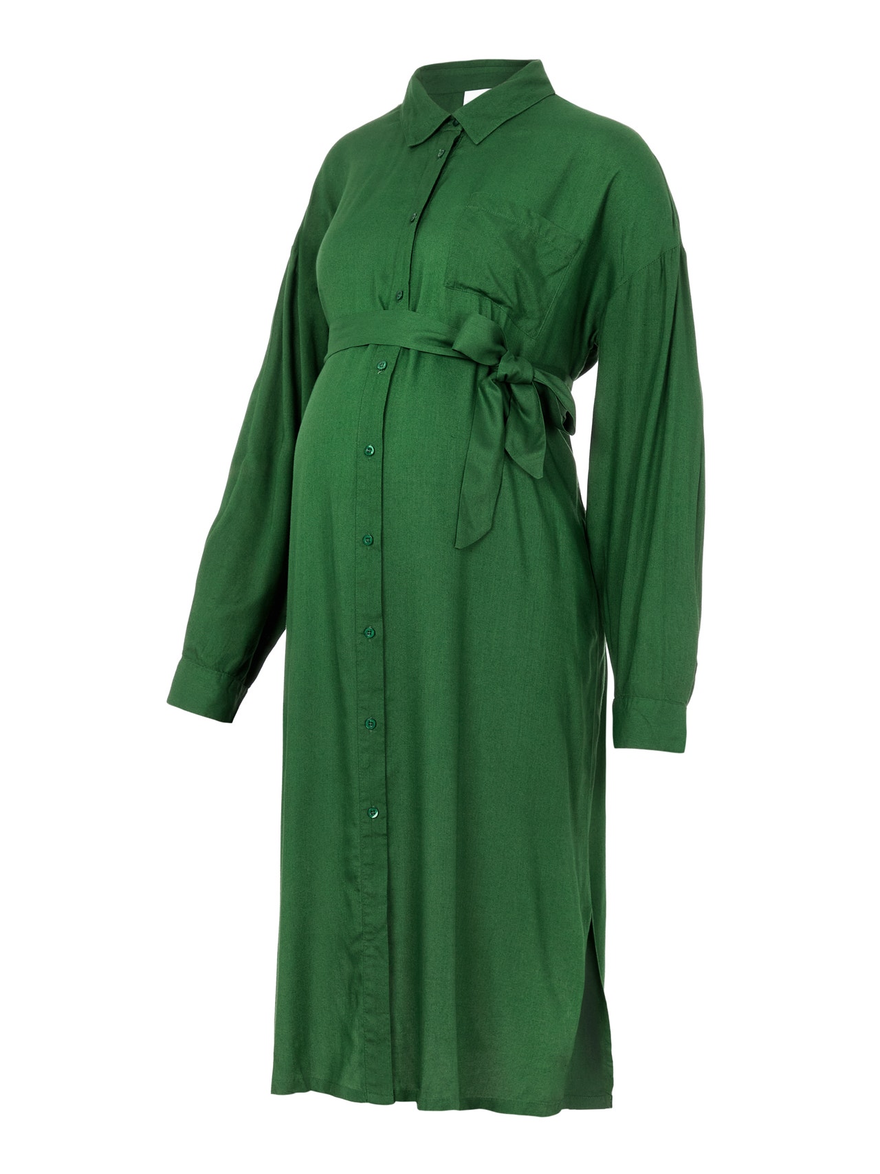 MAMA.LICIOUS Robes Regular Fit Col chemise Poignets boutonnés Manches classiques -Greener Pastures - 20017136