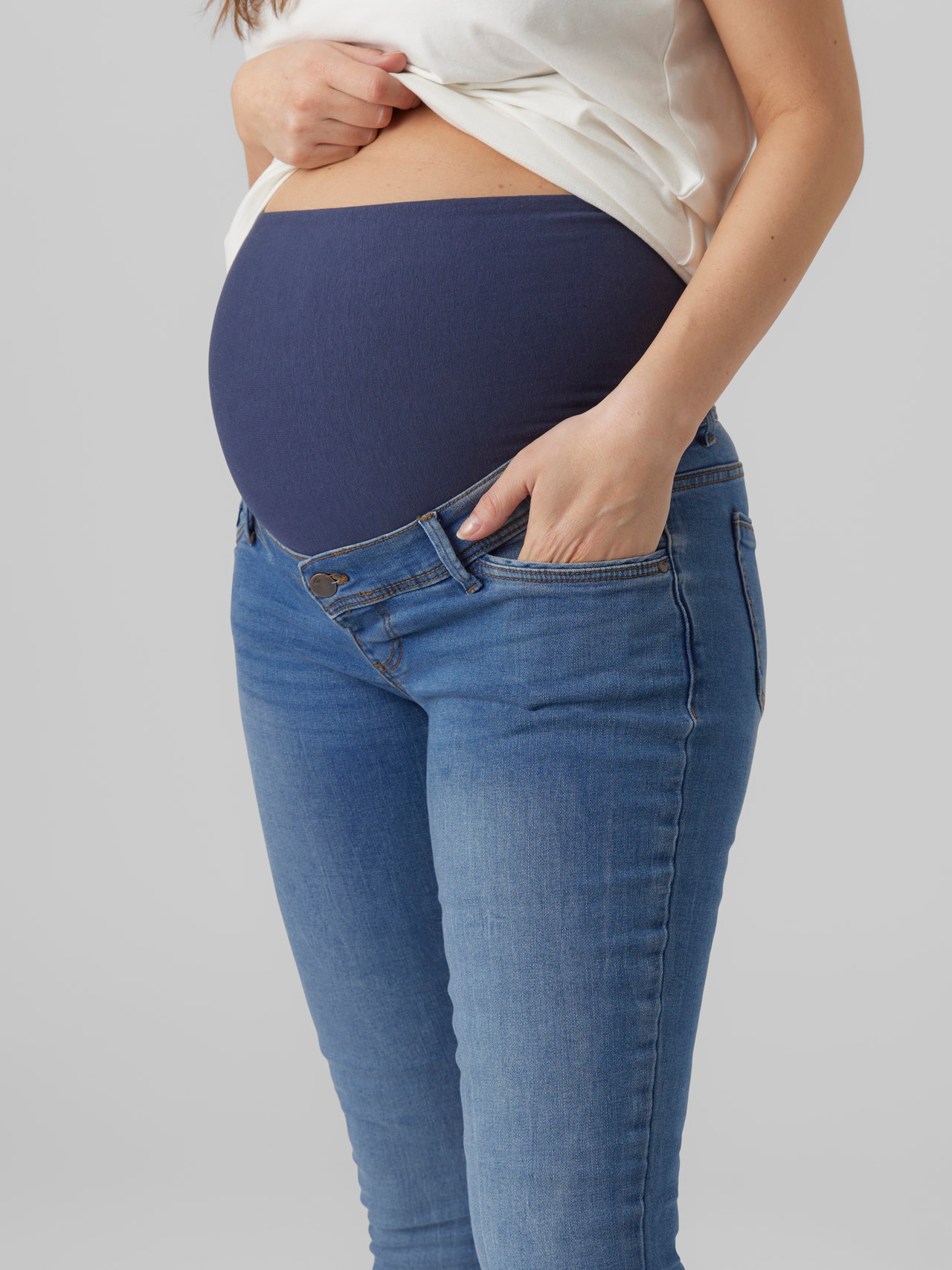 MAMA.LICIOUS Maternity-jeans -Medium Blue Denim - 20017192