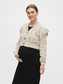 MAMA.LICIOUS Knitted maternity-cardigan -Silver Mink - 20017193