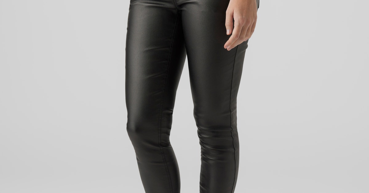 Topshop Maternity faux leather skinny trouser in black