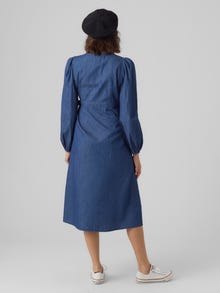 MAMA.LICIOUS Zwangerschaps-jurk -Medium Blue Denim - 20017223