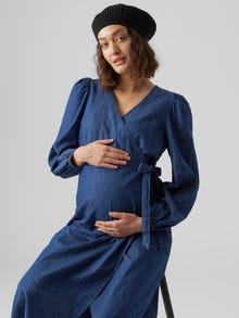 MAMA.LICIOUS MLLAOS Gravidklänning -Medium Blue Denim - 20017223