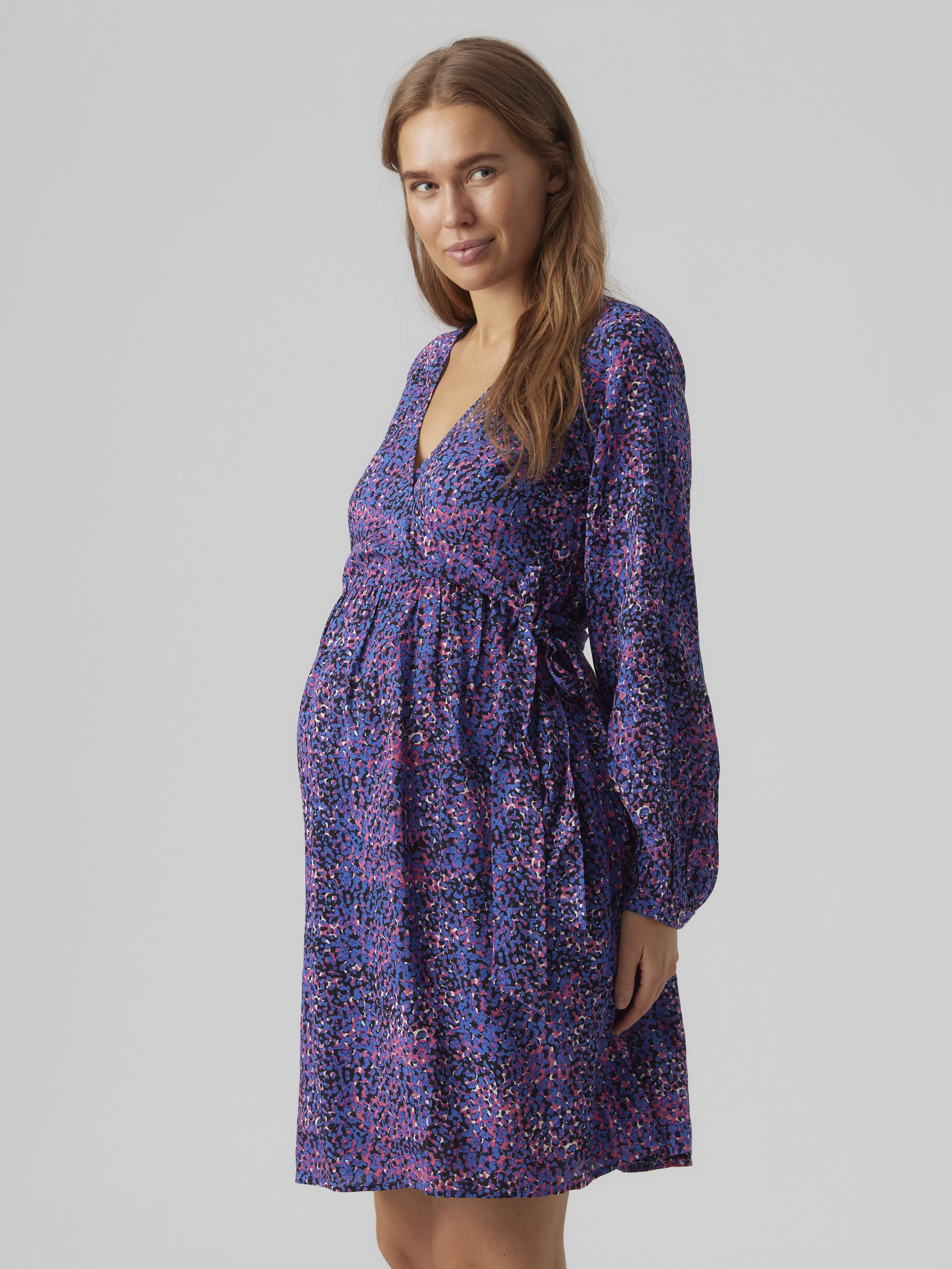 MAMA.LICIOUS Maternity-dress -Dazzling Blue - 20017242